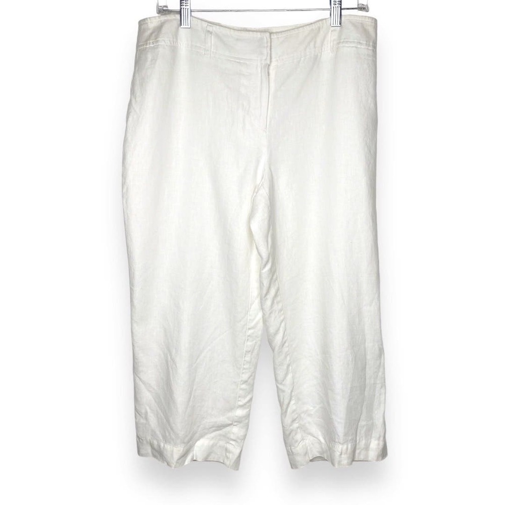 Style & Co. White Linen Summer Pants 12 Petite